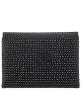 Nina Crystal Encrusted Square Envelope Clutch