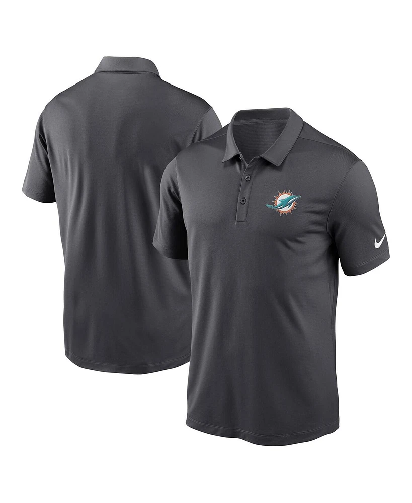 Nike Men's Anthracite Miami Dolphins Franchise Performance Polo