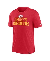 Nike Men's Heather Red Kansas City Chiefs Blitz Tri-Blend T-Shirt