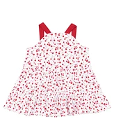 Colosseum Baby Boys and Girls White Ohio State Buckeyes Robin Floral Dress