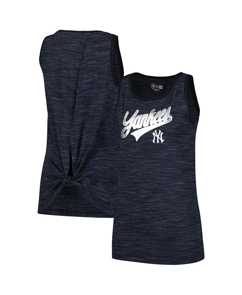 New Era Women's Navy York Yankees Space-Dye Active Tank Top