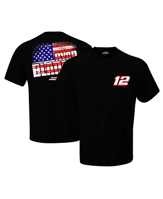 Team Penske Men's Black Ryan Blaney Flag T-Shirt