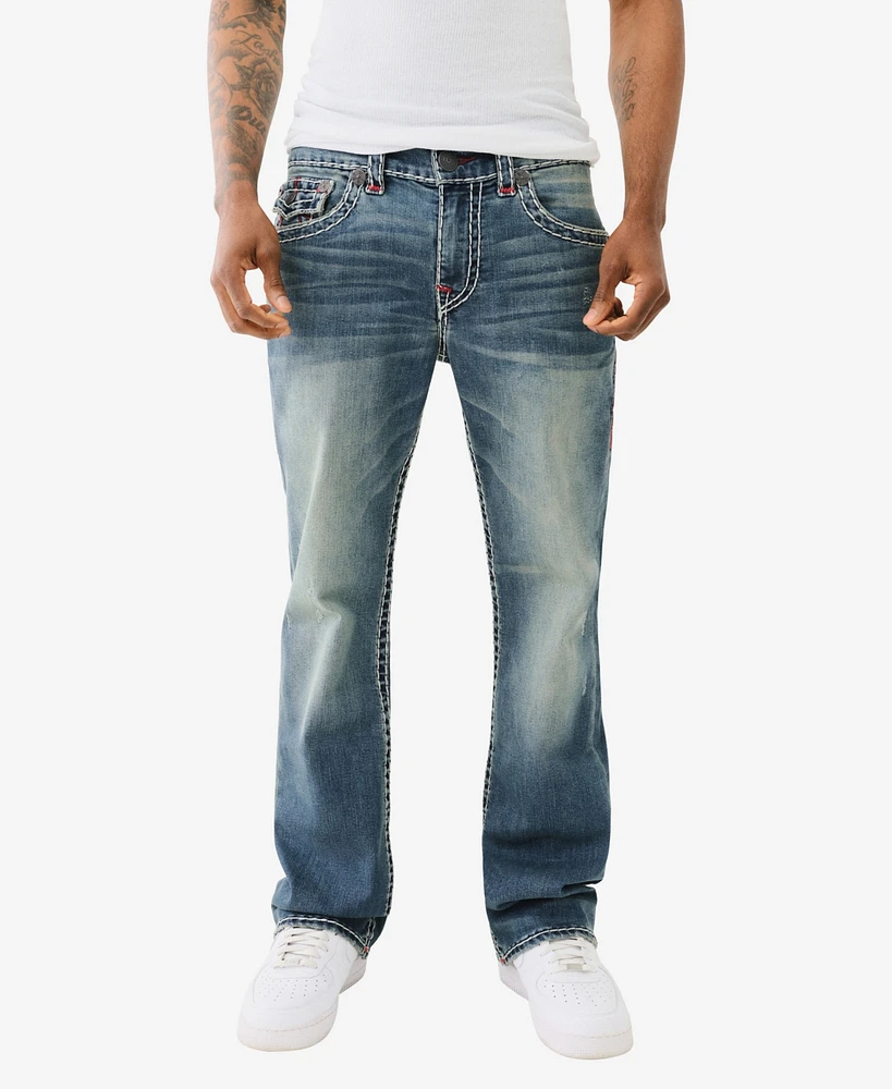 True Religion Men's Billy Bootcut Super T Flap Jeans