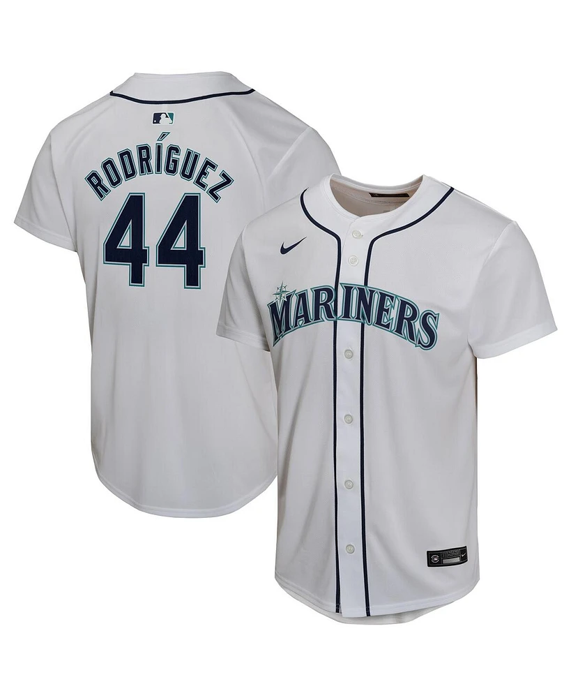 Nike Big Boys and Girls Julio Rodriguez White Seattle Mariners Home Game Player Jersey