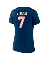 Fanatics Women's C.j. Stroud Navy Houston Texans Icon Player Name Number V-Neck T-Shirt