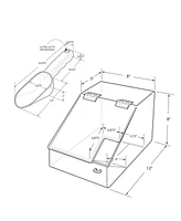 Azar Displays 1.5 Gallon Acrylic Candy Bin with Lift-Open Top and Scoop