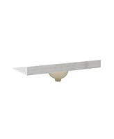 Streamdale Furniture 49" Carrara White Marble Vanity Top With Ceramic Sink