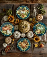 Certified International Autumn Breeze Canape Plates, Set of 4