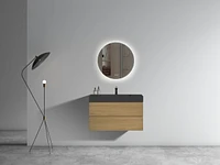 36" Natural Oak Vanity w/ Sink & Ample Storage