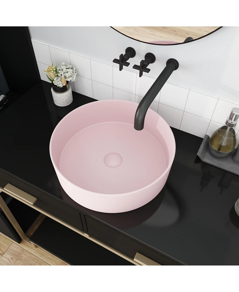 Simplie Fun Stylish Ceramic Vessel Sink for Bathrooms