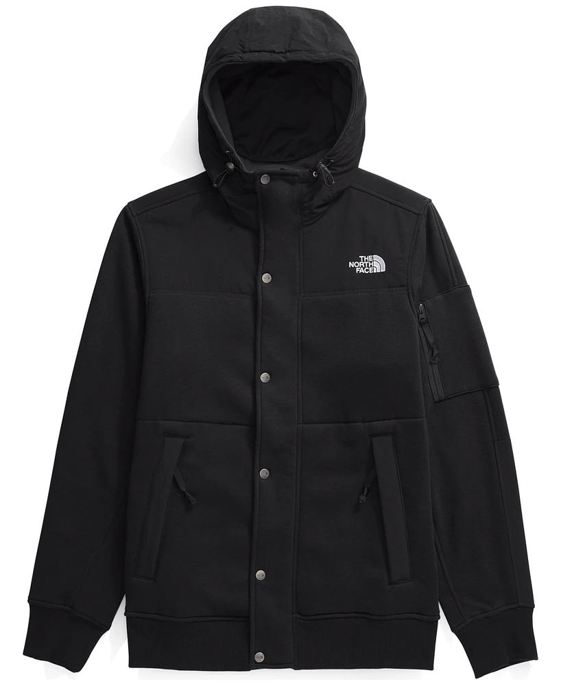 The North Face Men's Highrail Zip-and-Snap Front Fleece Hooded Jacket - Tnf Black