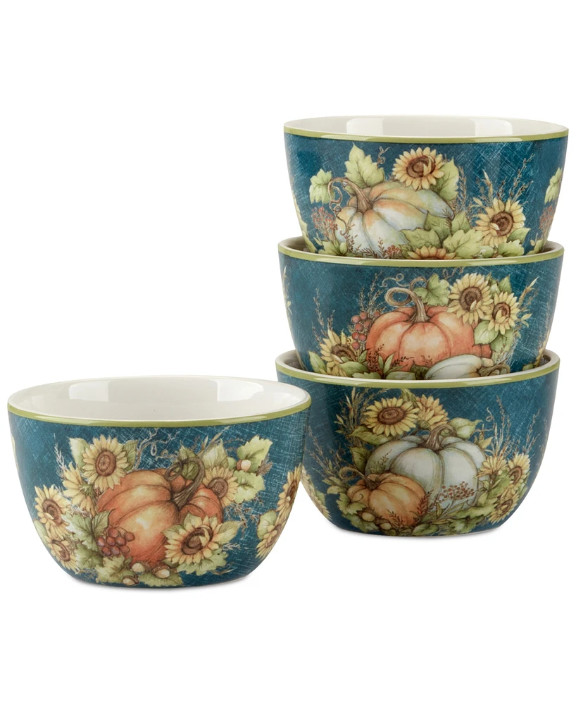 Certified International Autumn Breeze Ice Cream Bowls, Set of 4