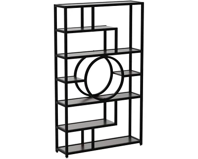 Tribesigns 72 Inch Industrial Bookshelf, Etagere Bookcase with 11