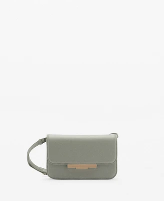 Mango Women's Flap Detail Crossbody Bag