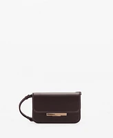 Mango Women's Flap Detail Crossbody Bag