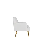 Hulala Home Rosa Contemporary Upholstered Armchair with Metal Legs