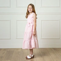 Hope & Henry Girls' Tiered Wrap Dress, Toddler