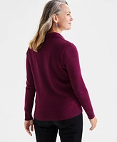 Style & Co Women's Johnny-Collar Long-Sleeve Sweater, Created for Macy's