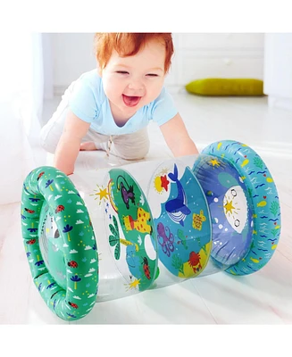 The Peanutshell Inflatable Tummy Time Roller, Land and Sea