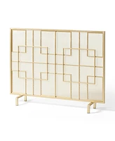 Dorothy Modern Single Panel Iron Fireplace Screen