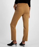 Ak Anne Klein Petite Mid-Rise Pull-On Straight-Leg Pants