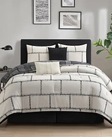 Closeout! Stratford Park Brickridge Reversible 6-Pc. Comforter Set