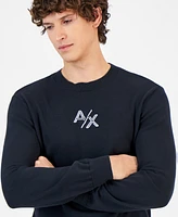 A|X Armani Exchange Men's Long Sleeve Logo Crewneck Sweater, Created for Macy's