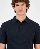 A|X Armani Exchange Men's Short Sleeve Knit Polo Shirt