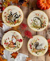 Certified International Woodland Critters Dessert Plates, Set of 4