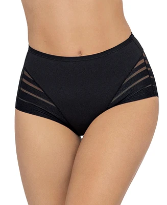 Leonisa Women's Lace Stripe Undetectable Classic Shaper Panty