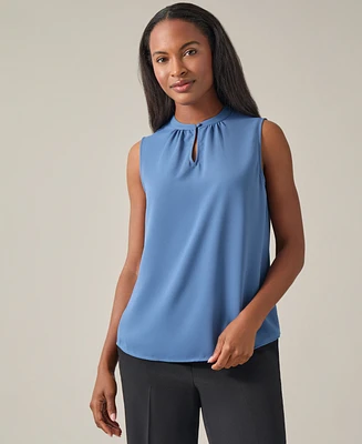 Kasper Women's Sleeveless Keyhole Blouse