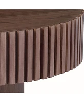 39" Round Modern Coffee Table for Small Spaces