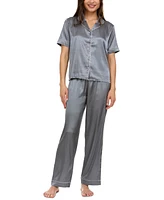 Floral by Nikrooz Women's 2-Pc. Jamie Satin Jacquard Pajama Set