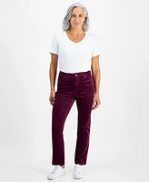 Style & Co Petite Straight-Leg Corduroy Jeans, Created for Macy's