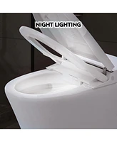 Streamdale Furniture Compact Toilet with Self-Cleaning Nozzle, Dual Flush, Foot Sensor, Night Light