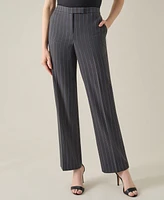 Kasper Women's Pinstriped Straight-Leg Pants