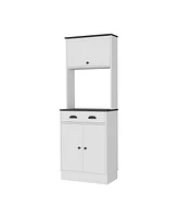 Fm Furniture Tennant Pantry Cabinet Microwave Stand