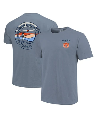 Image One Men's and Women's Light Blue Auburn Tigers Scenic Comfort Colors T-Shirt