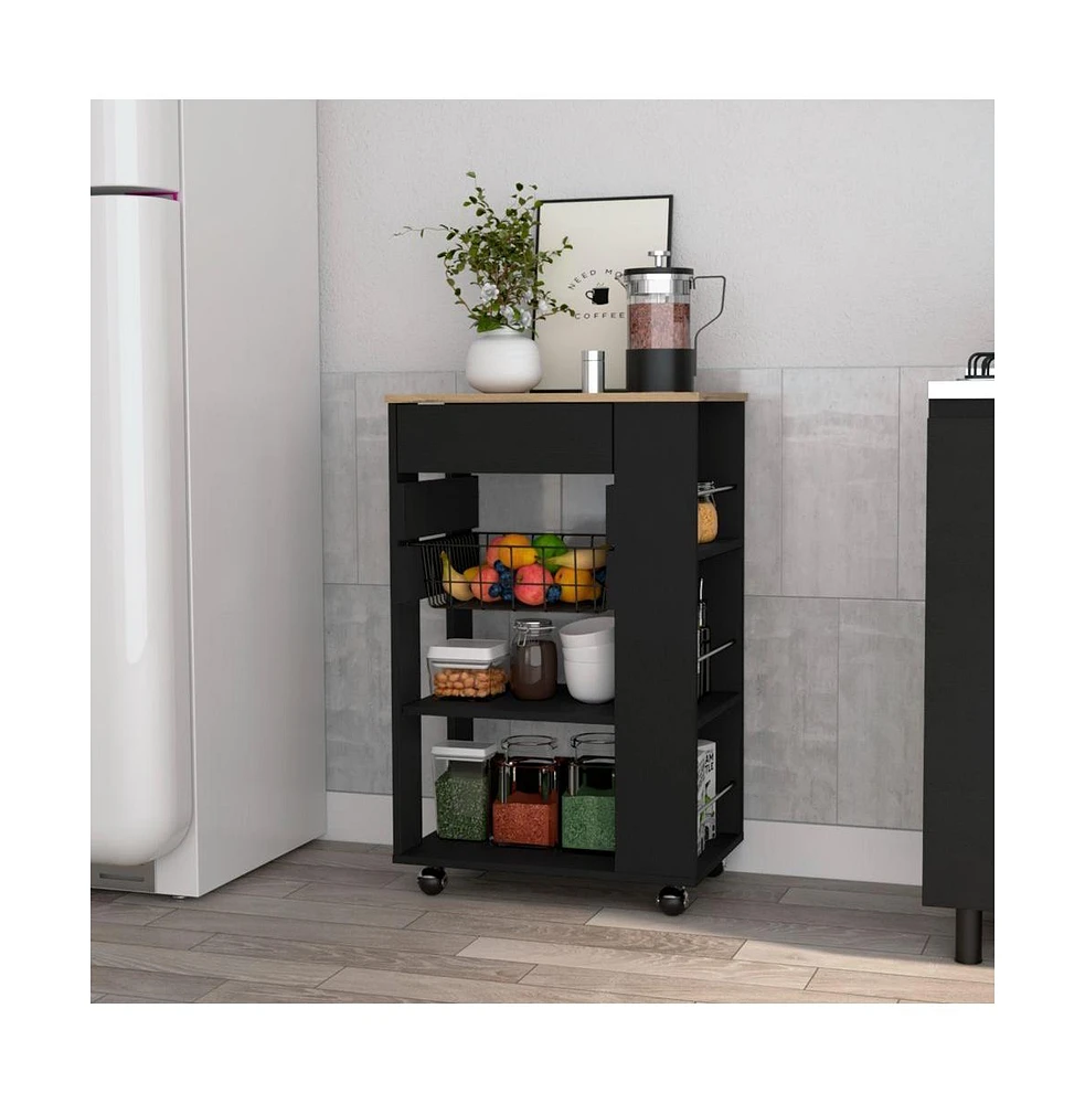 Fm Furniture Shelton Kitchen Cart