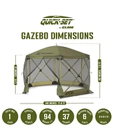 Clam Quick-Set Escape 11.5 x 11.5 Foot Portable Outdoor Canopy Shelter, Green