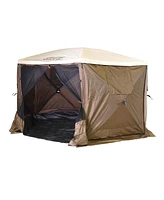 Clam Quick-Set Escape Sky Camper 11.5 Ft Portable Outdoor Canopy Shelter, Brown