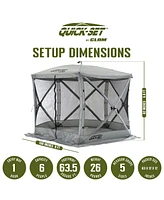 Clam Quick-Set Venture 9 x 9 Ft Portable Outdoor Camping Canopy Shelter, Gray