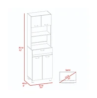 Fm Furniture Auburn Microwave Pantry Cabinet