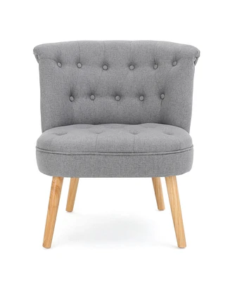 Simplie Fun Mid-Century Orange Button Tufted Accent Chair