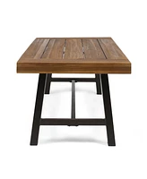Carlisle Modern Industrial Acacia Wood Coffee Table