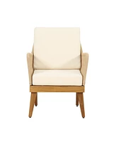 Annisa Acacia Wood Rope Weave Club Chair