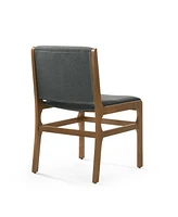 Contemporary Upholstered Dining Chair Set With Rubberwood Frame