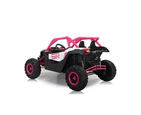 Streamdale Furniture 24V Kids Electric Ride-On Car with Bluetooth Music, Shock Absorbers, and Remote Control