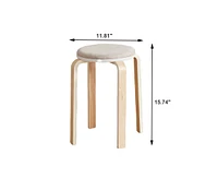 Streamdale Furniture Set of 4 Stackable Bentwood Stools for Dining, Kitchen, Classroom