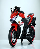 Kids Electric Motorcycle w/ Training Wheels, Manual Throttle, Lighting Wheels